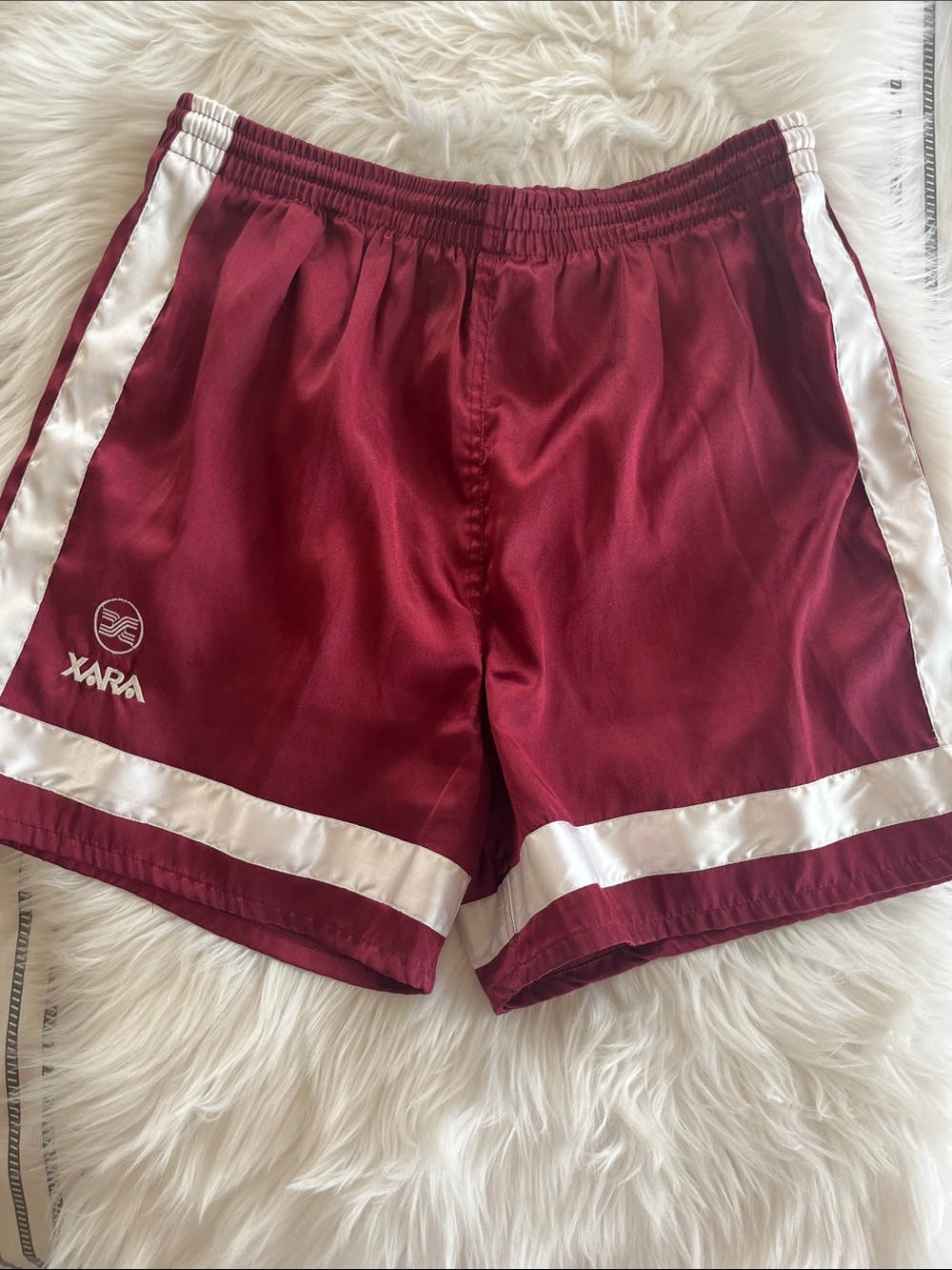 XARA Maroon Athletic Shorts with White Trim